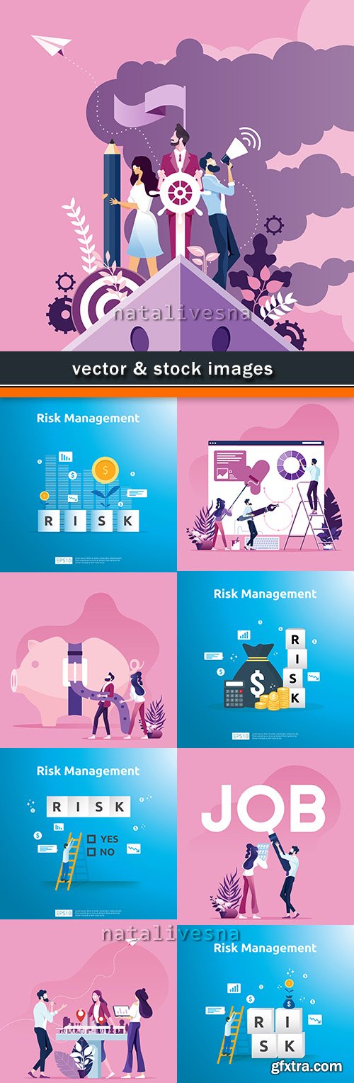 Business management and financial success vector concept