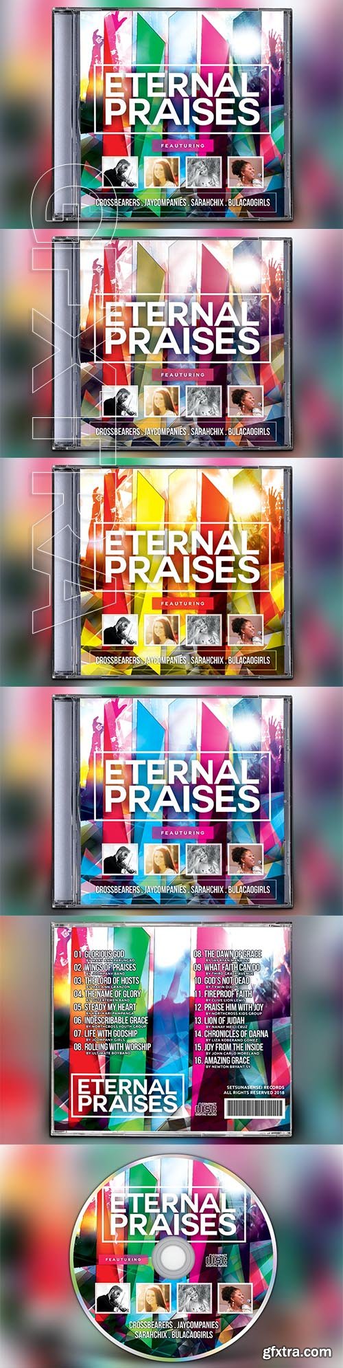 CreativeMarket - Eternal Praises CD Album Artwork 3168768