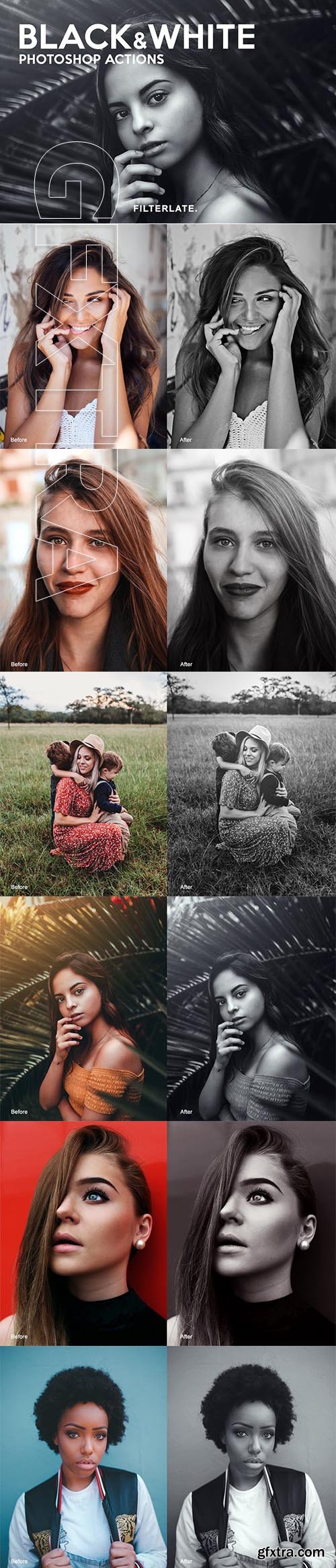 CreativeMarket - Black & White Photoshop Actions 3164838