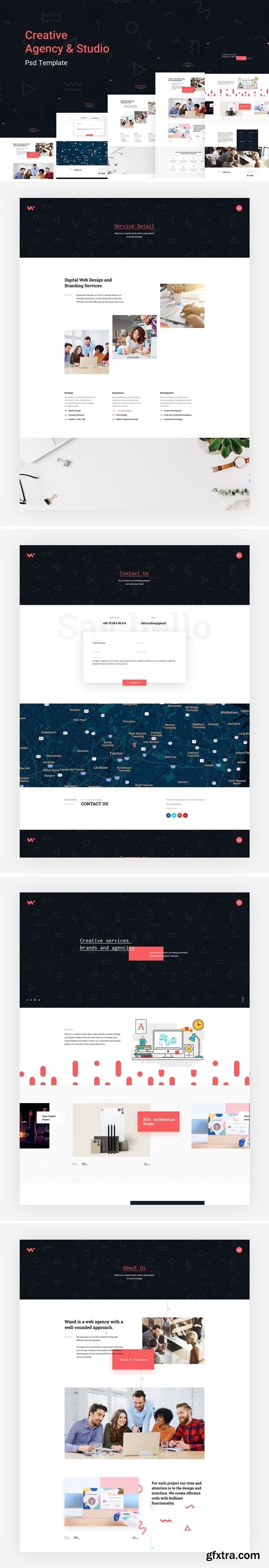 Creative Agency - Company, Portfolio Psd Template