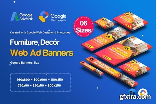 C01 - Furniture, Decor Banners Ad GWD & PSD