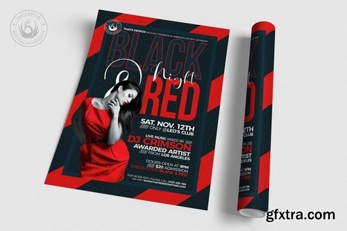 Black and Red Flyer Template V5