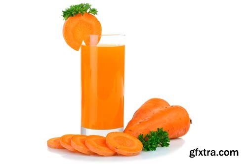 Photo - Carrot Juice Isolated - 9xJPGs