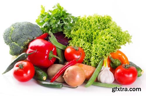 Photo - Colection Of Fresh Vegetables Isolated - 5xJPGS