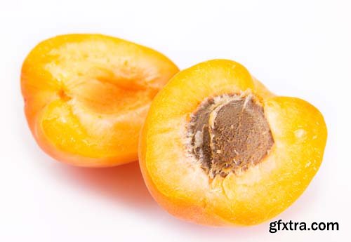 Photo - Fresh Apricot Isolated - 15xJPGs