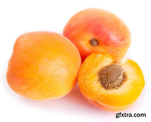 Photo - Fresh Apricot Isolated - 15xJPGs