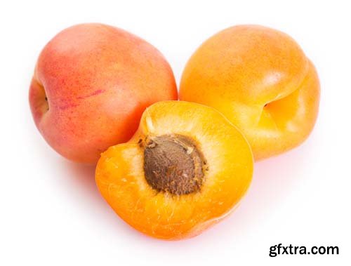 Photo - Fresh Apricot Isolated - 15xJPGs