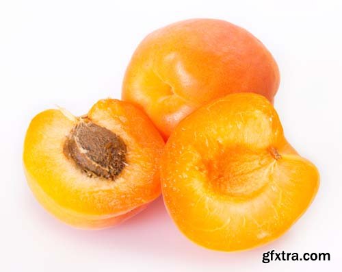 Photo - Fresh Apricot Isolated - 15xJPGs