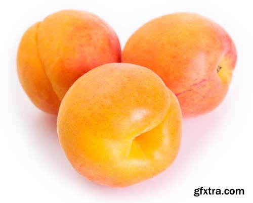 Photo - Fresh Apricot Isolated - 15xJPGs