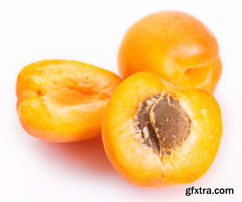 Photo - Fresh Apricot Isolated - 15xJPGs