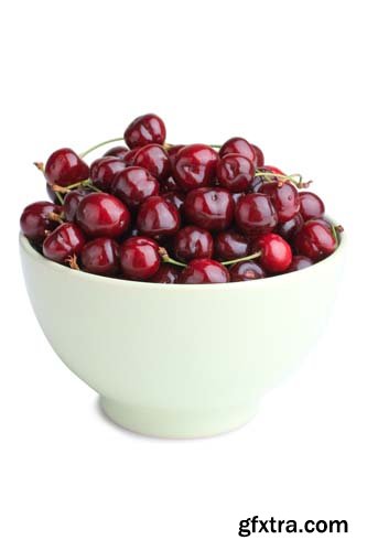 Photo - Fresh Cherries Isolated - 10xJPGs