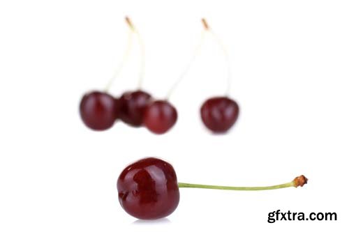 Photo - Fresh Cherries Isolated - 10xJPGs