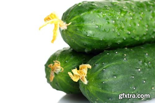 Photo - Fresh Cucumbers Isolated - 10xJPGs