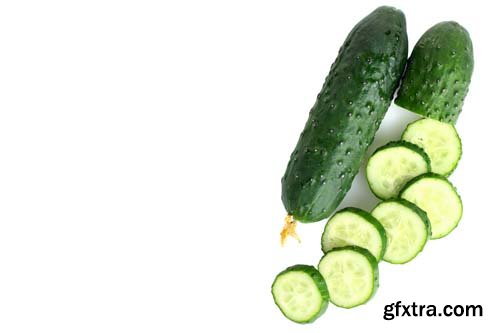 Photo - Fresh Cucumbers Isolated - 10xJPGs