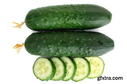 Photo - Fresh Cucumbers Isolated - 10xJPGs