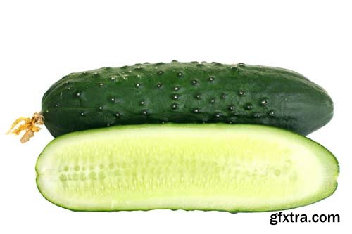 Photo - Fresh Cucumbers Isolated - 10xJPGs