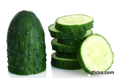 Photo - Fresh Cucumbers Isolated - 10xJPGs