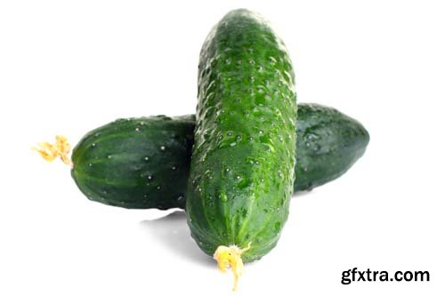 Photo - Fresh Cucumbers Isolated - 10xJPGs