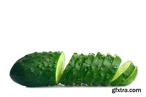 Photo - Fresh Cucumbers Isolated - 10xJPGs