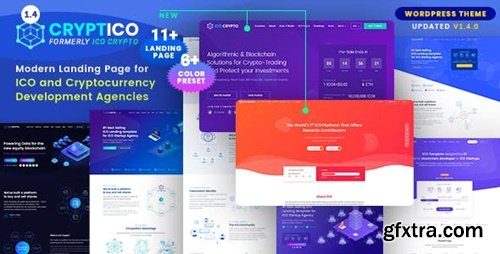 ThemeForest - Cryptico v1.4.2 - ICO Crypto Landing & Cryptocurrency WordPress Theme - 21626006