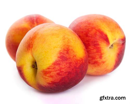 Fresh Peach Isolated - 5xJPGs