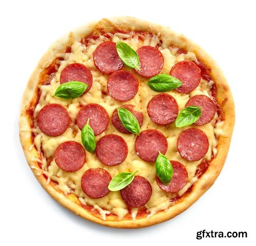 Freshly Baked Pizza Isolated - 10xJPGs