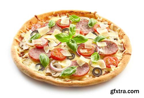 Freshly Baked Pizza Isolated - 10xJPGs