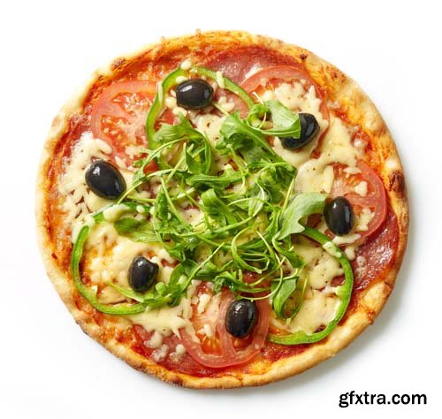 Freshly Baked Pizza Isolated - 10xJPGs