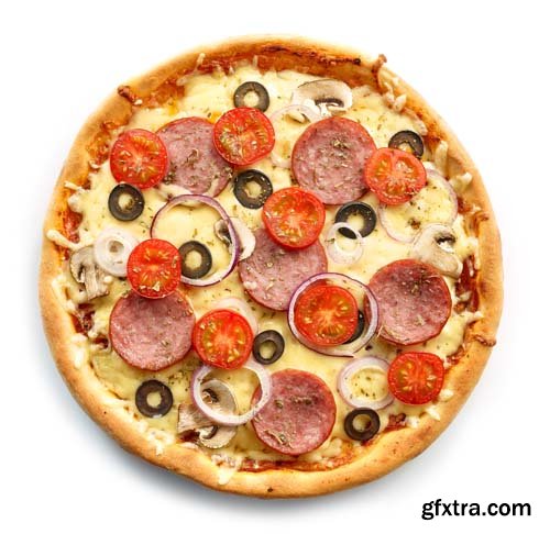 Freshly Baked Pizza Isolated - 10xJPGs