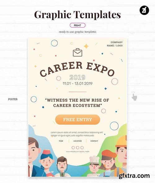 Career expo graphic templates