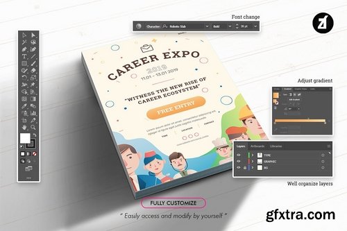 Career expo graphic templates