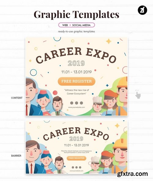 Career expo graphic templates