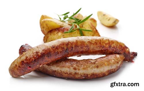 Grilled Sausage Isolated - 6xJPGs