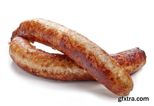 Grilled Sausage Isolated - 6xJPGs