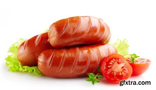 Grilled Sausage Isolated - 6xJPGs