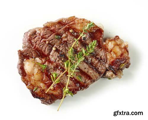 Grilled Steak Isolated - 10xJPGs