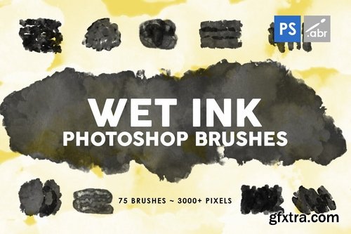 75 Wet Ink Photoshop Stamp Brushes