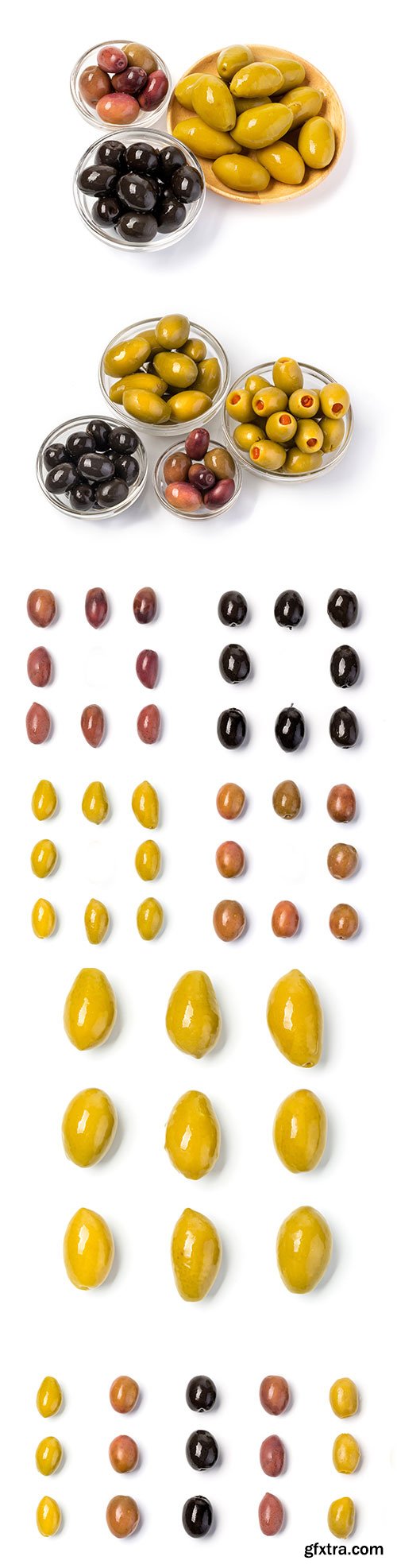 Olives Isolated - 9xJPGs