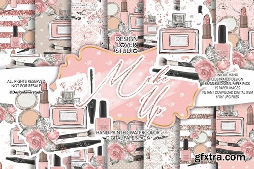 Make up design and digital paper pack