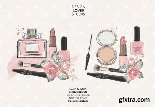 Make up design and digital paper pack