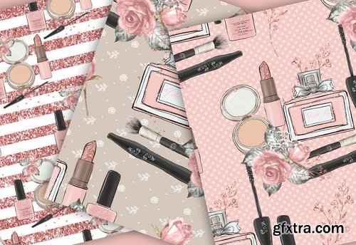 Make up design and digital paper pack