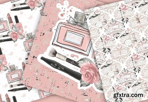 Make up design and digital paper pack