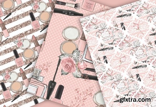 Make up design and digital paper pack