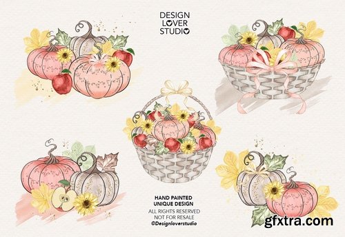 Autumn Harmony design  and digital paper pack