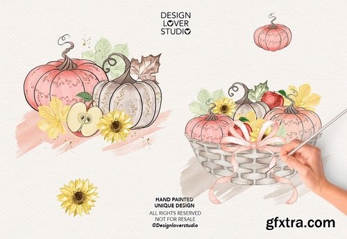 Autumn Harmony design  and digital paper pack