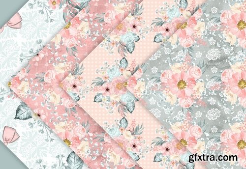 Floral Dreams Blush design  and digital paper pack