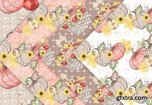 Autumn Harmony design  and digital paper pack