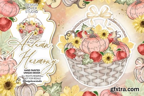 Autumn Harmony design  and digital paper pack