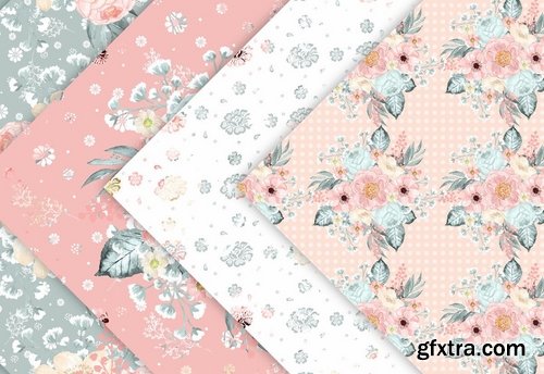 Floral Dreams Blush design  and digital paper pack