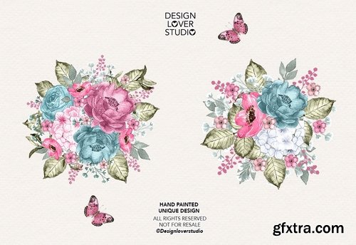 Floral Dreams design and digital paper pack